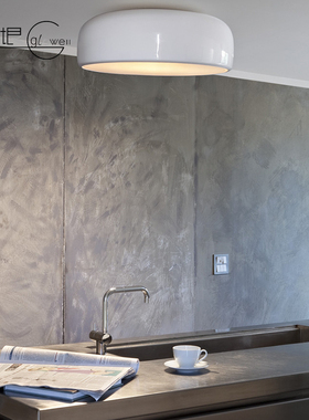 意大利FLOS原装进口SMITHFIELD吸顶灯圆形黑白色餐厅厨房卧室客厅