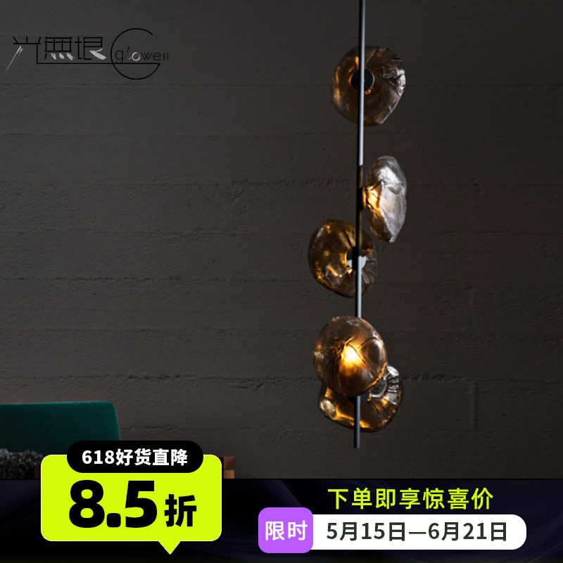 加拿大进口bocci 现代简约客厅吸顶灯边几灯楼梯多头口吹玻璃灯73