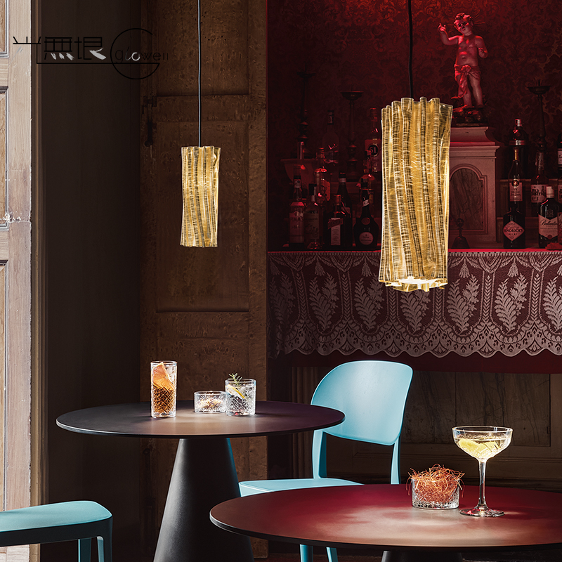 光无垠意大利原产进口Slamp卧室床头吊灯吧台进门玄关现代简约金