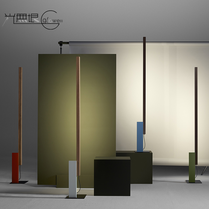 marset西班牙实木线条落地灯