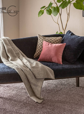 日本Karimoku进口双人沙发客厅贵妃榻多人不规则卧室布艺耐磨新品