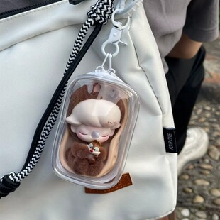 DIMOO迪士尼10cm遛娃包盲盒泡泡玛特娃娃公仔手办痛包挂件保护套