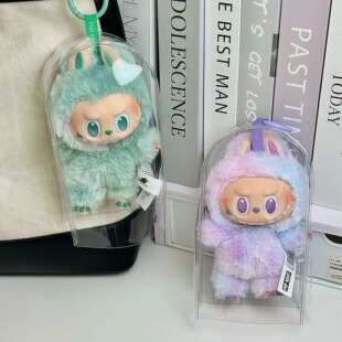 泡泡玛特LABUBU3.0拉布布前方高能系列搪胶脸毛绒盲盒挂件保护套