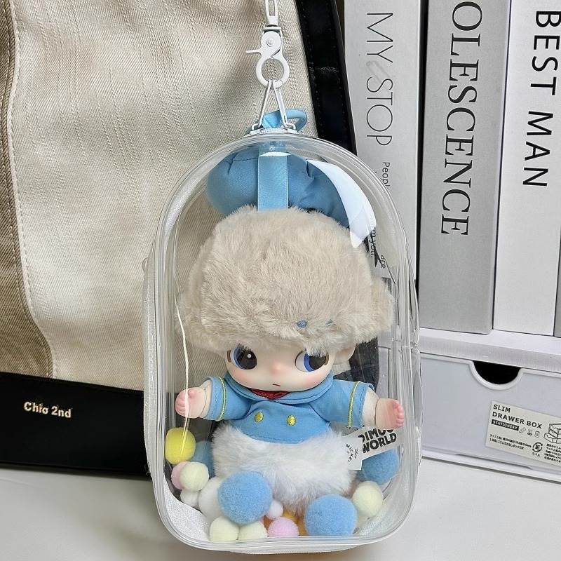 18cm搪胶痛包手办盲盒公仔收纳包