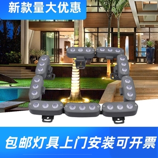 工厂抱树灯led射灯花园别墅庭院抱柱灯抱杆灯环形照树链条射工厂