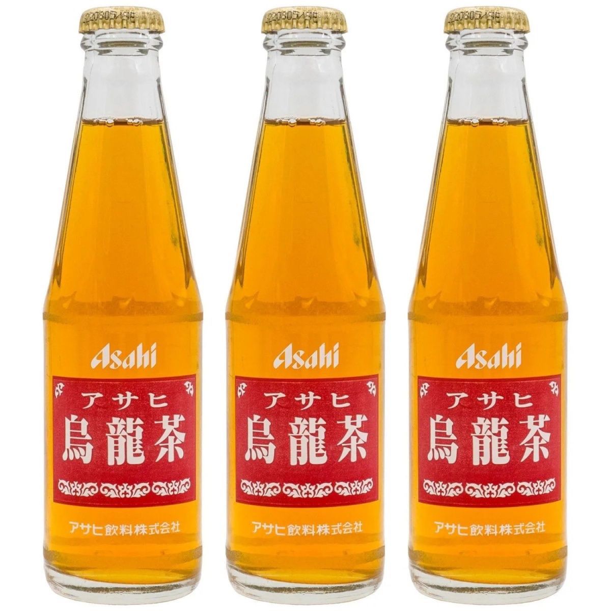 新日期日本进口ASAHI朝日乌龙茶玻璃瓶饮料日产人气茶饮200ml/瓶