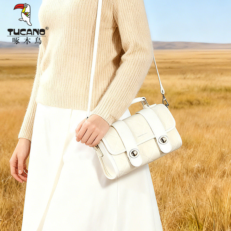 啄木鸟包包女士2026新款轻奢时尚高级感洋气斜挎包白色手提小方包,箱包皮具/热销女包/男包,小方包,淘宝优惠券,粉丝福利购,淘宝优惠卷