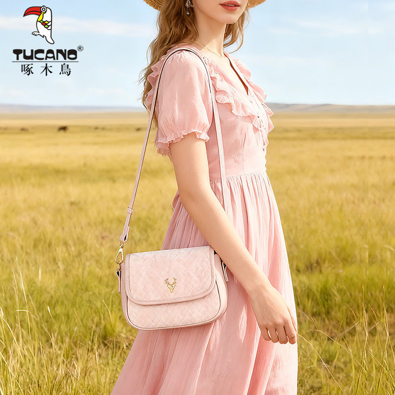 啄木鸟女包2026新款包包轻奢小众高级感小方包简约粉色单肩斜挎包,箱包皮具/热销女包/男包,小方包,淘宝优惠券,粉丝福利购,淘宝优惠卷