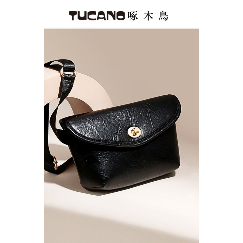 啄木鸟女包2023新款简约百搭时尚潮流高级感贝壳包休闲单肩斜挎包