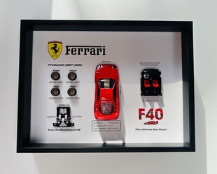 Ferrari法拉利F40车迷装 饰相框送男友礼物车迷收藏相框