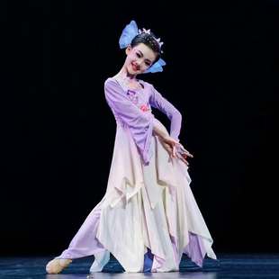 儿童古典舞蝶香舞蹈服蝴蝶道具演出纱衣飘逸中国风独舞女童练功服