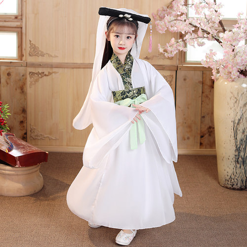 国庆节儿童服装白娘子青蛇装扮女童古典舞蹈服演出中国风秋季汉服