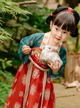汉服女童中国风2026春季儿童幼儿园宝宝唐装襦裙古装女孩子连衣裙