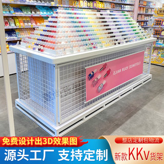 KK店货架超市文具零食边柜中岛货柜便利店精品店多功能展示店货架