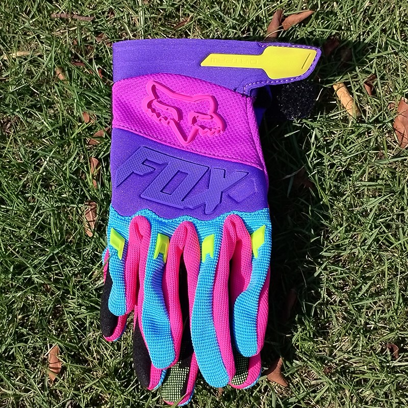 FOX骑行手套儿童3-11岁摩托车骑行手套全指山地车速降防滑耐磨男