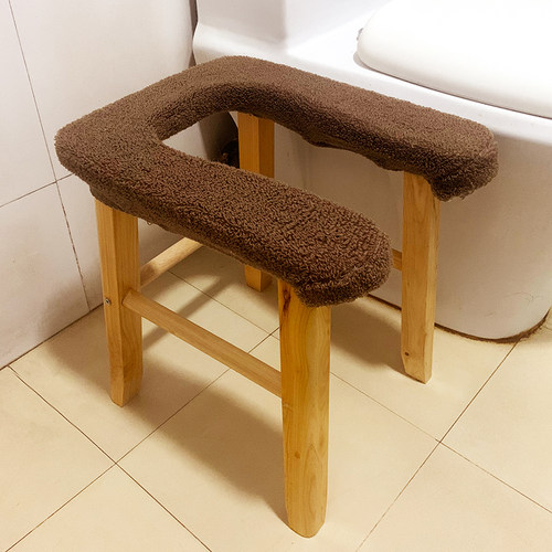 实木 坐便器老人u型坐便椅子孕妇残疾人移动马桶厕所蹲便器凳便凳