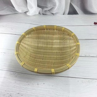 精品竹筲箕簸箕手工竹编竹制品工艺品洗菜盛菜篮子饭店家用