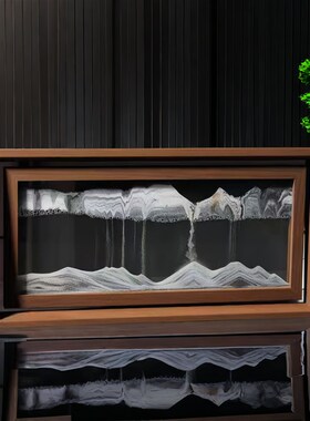 创意轻奢高档木框相框流沙画摆件沙漏桌面办公室客厅酒柜装饰品