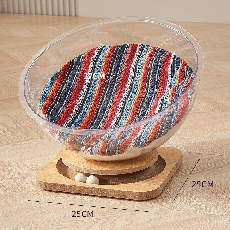 太空舱猫窝夏季透明亚克力猫咪安全感窝网红猫玩具转盘四季通用,宠物/宠物食品及用品,猫窝/屋/帐篷/沙发,淘宝优惠券,粉丝福利购,淘宝优惠卷