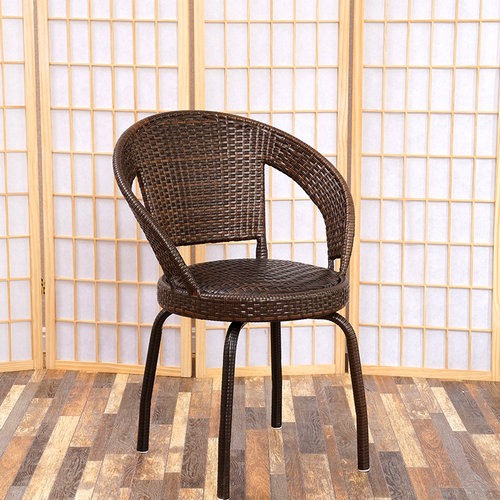 户外藤椅单人休闲靠背椅编织家用老人庭院室外简约阳台小腾桌椅子