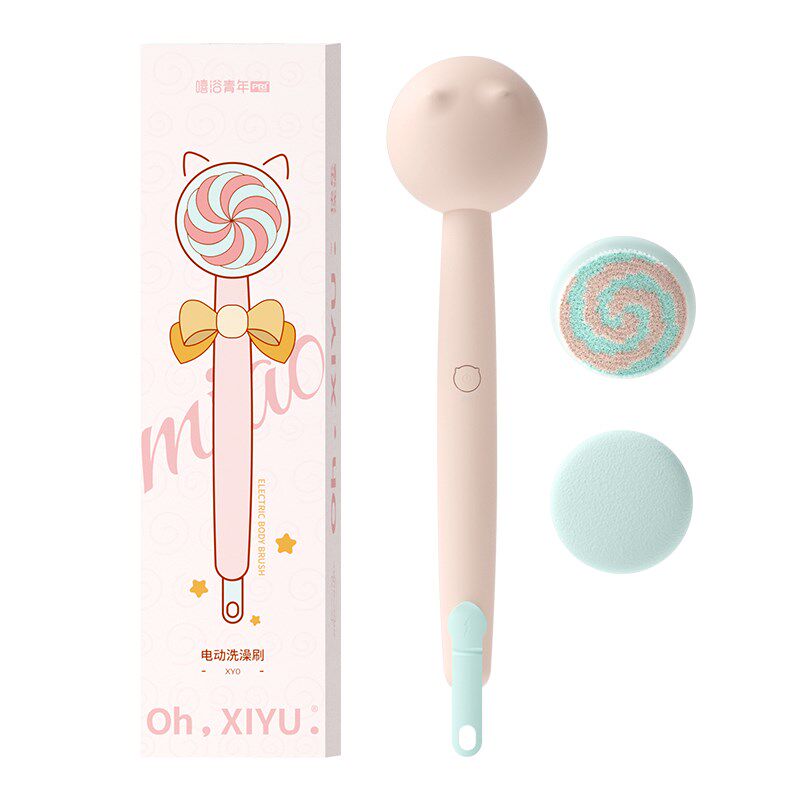 沐浴刷搓澡神器粉色电动搓背洗澡擦背背部自动身体洗澡刷