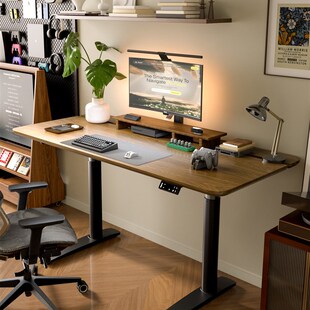 乘胜Ichill电竞升降桌电脑桌双电机实木智能桌子居家办公双人书桌