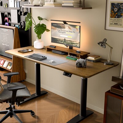 乘胜Ichill电竞升降桌电脑桌双电机实木智能桌子居家办公双人书桌