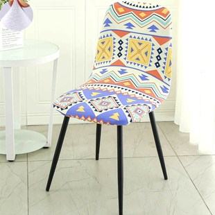 万能通用餐桌椅子套罩2024保护家用四季弧形歺板凳座坐垫靠背一体