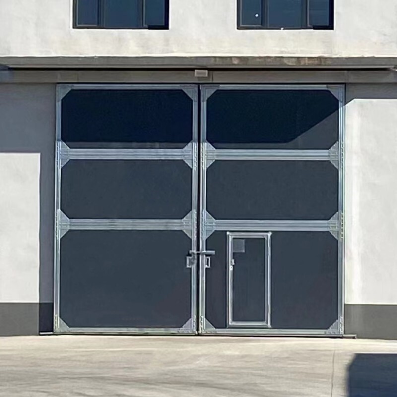 大型工业门消防翻板电动粮仓加厚遥控商场绞链门厂房重型厂家定制