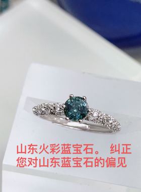 925银精工镶嵌蓝宝石戒指
