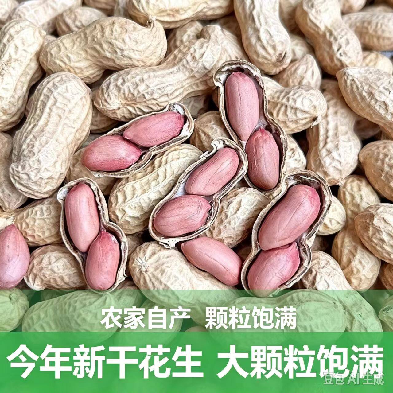 2026新货粉皮带壳生花生原味散装
