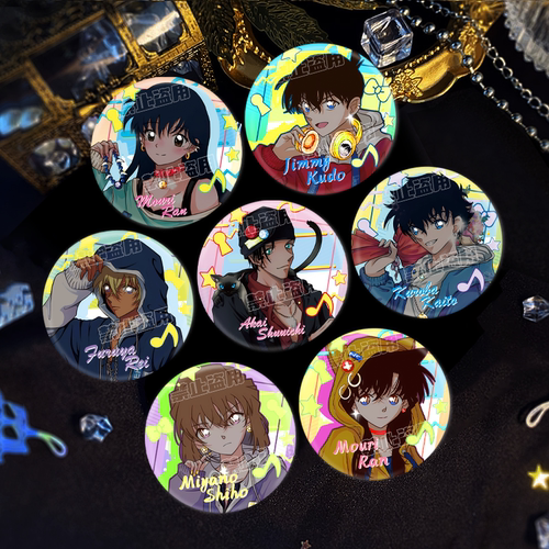 名侦探柯南反光双闪吧唧徽章快新新兰组合赤井秀一降谷零周边礼物