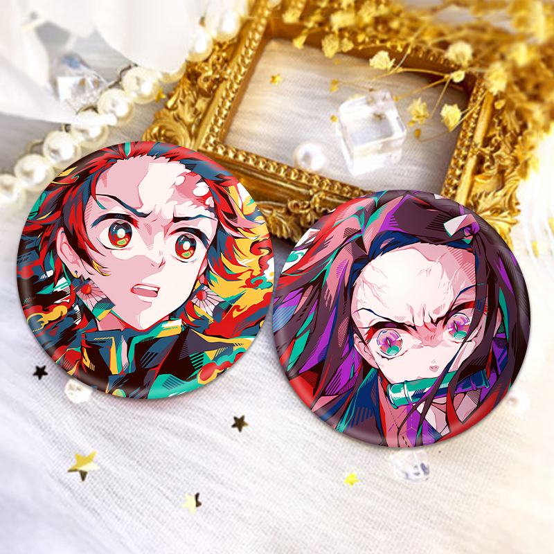 鬼灭之刃吧唧徽章杏寿郎伊之助无一郎富冈义勇炼狱蝴蝶忍动漫周边