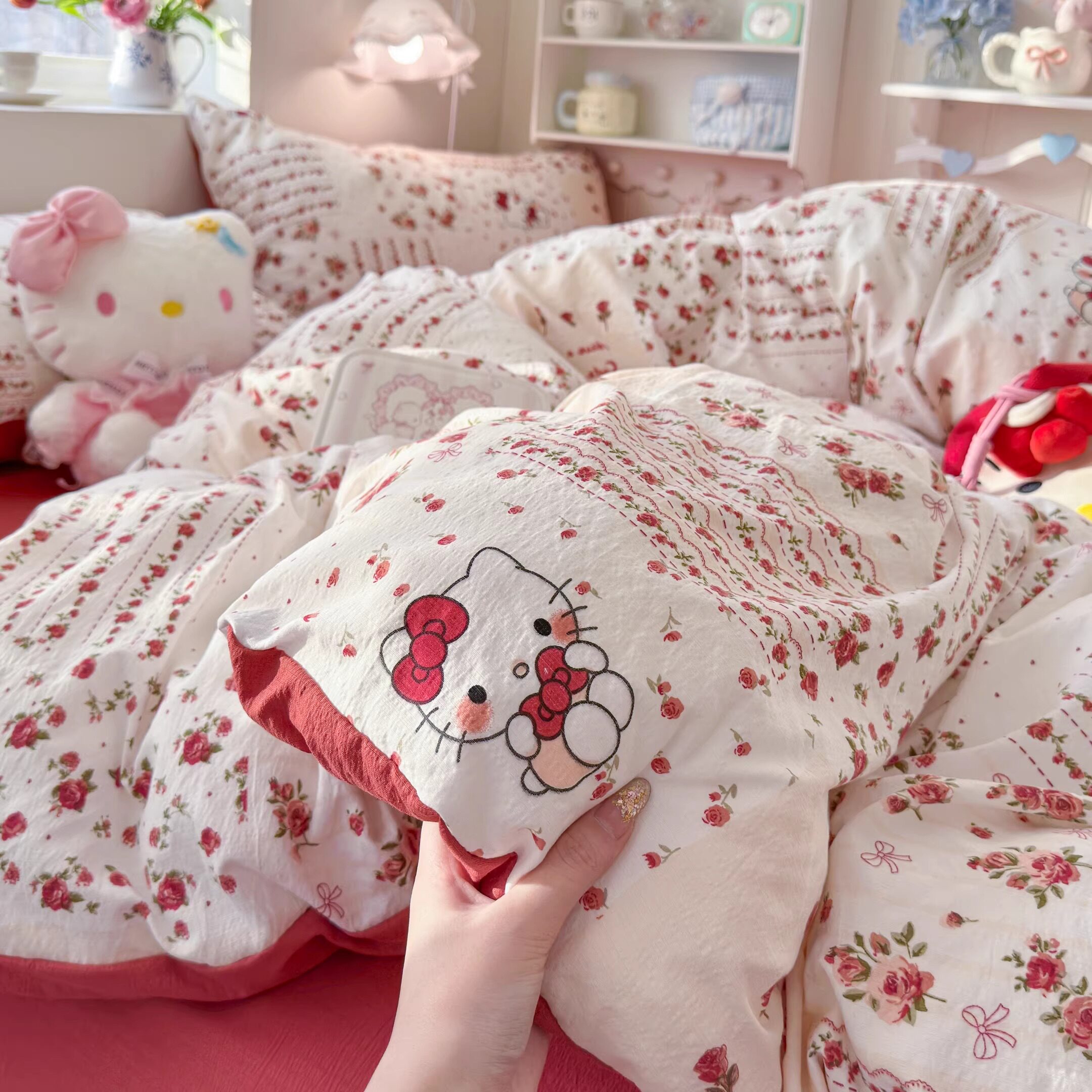 A类双层纱纯棉被套单件150x200x230单双人全棉被单宿舍被罩四件套