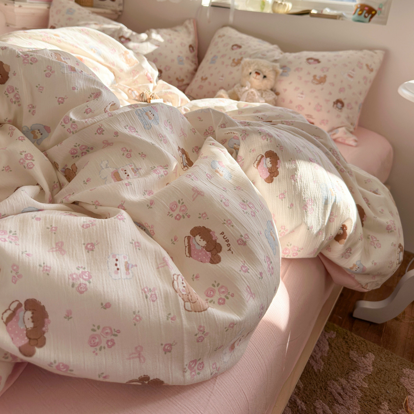 ins床上四件套纯棉全棉2025新款单件被套被罩学生宿舍床单三件套4