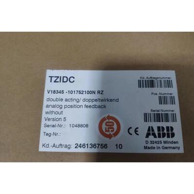 ABB阀门定位器V18345-101752100N RZ 246136756 TZIDC 1048806议