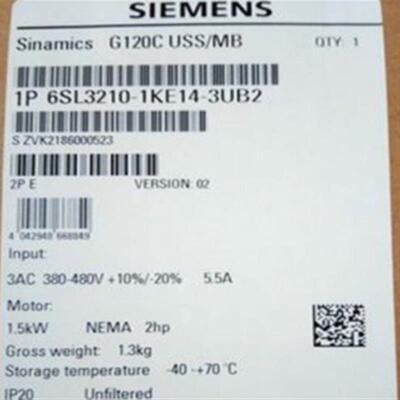G120C 标称功率55.0kW 6SL3210-1KE31-1UF1