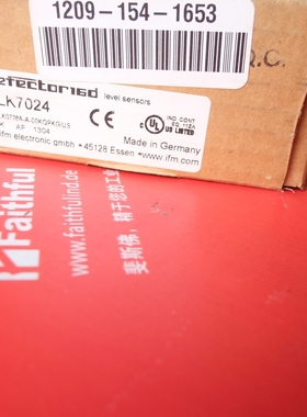 LK7024 易福门全新流量传感器 LK0728A-A-00KQPKG/US