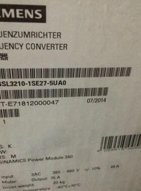 S120 变频器 6SL3210-1SE27-5UA0功率模块PM340 380-480V三相交流
