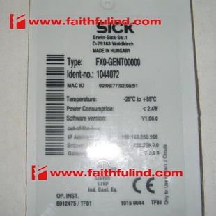 EtherNet FX0 1044072 西克全新安全控制模块 GENT00000