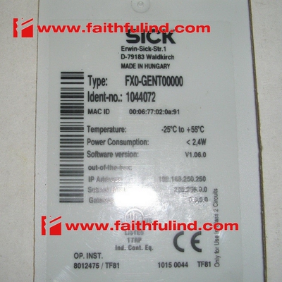 FX0-GENT00000 西克全新安全控制模块 1044072 EtherNet/IP