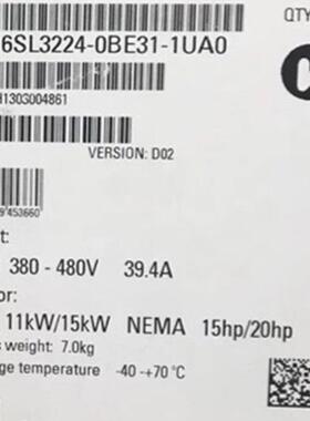 6SL3224-0BE31-5UA0 15KW 380-480V 6SL3224-0BE31-5UA0