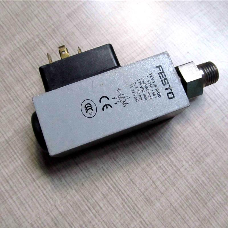 现货PEV-1/4-B-OD 原装费斯托Festo 压力开关 175250