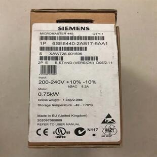 2AB17 MM420变频器0.75KW 5AA1 6SE6440 240V 3AC200