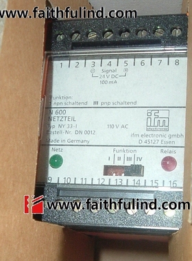 DN0012 易福门全新传感器用放大器 N600/110VAC/0.1A NY33-I