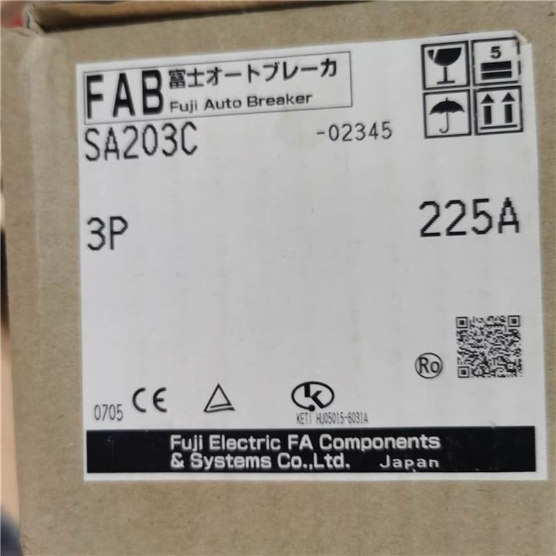 询价正品日本富士FUJI空气开关断路器SA203议C 3P 225A质保一年价