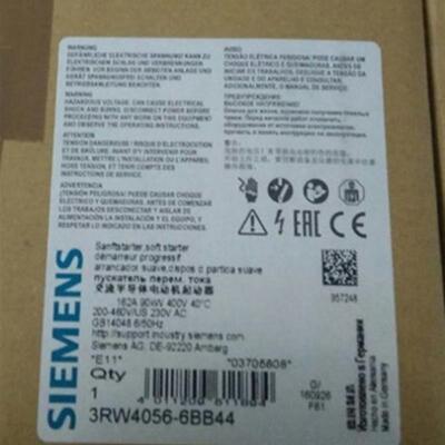 SIRIUS 软起动器 S6 162A 90kW/400V3RW4056-6BB44