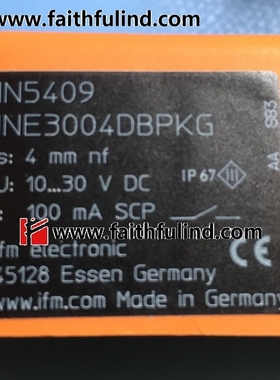 IFM IN5409 易福门全新电感式传感器 INE3004DBPKG