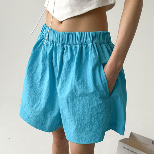 夏季新款女速干薄款阔腿运动短裤