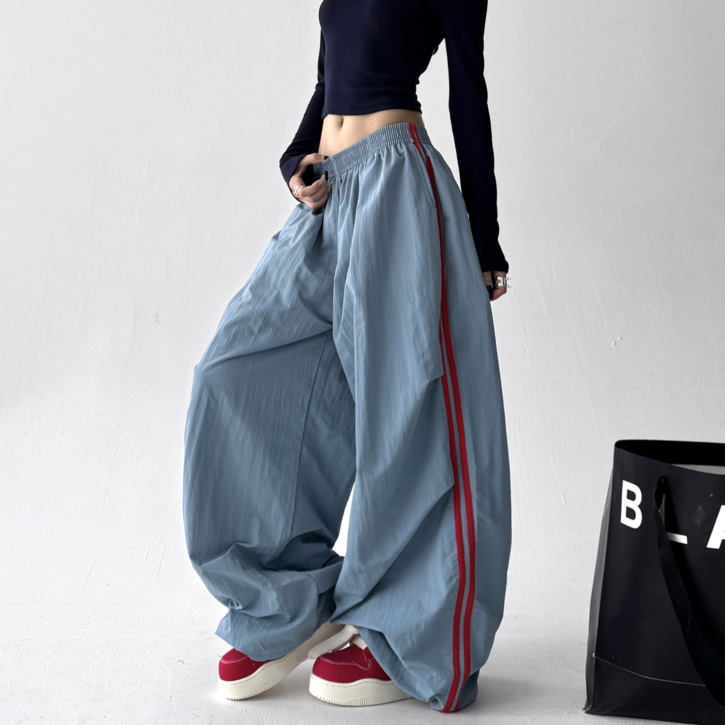 2025秋季新款蓝色工装裤